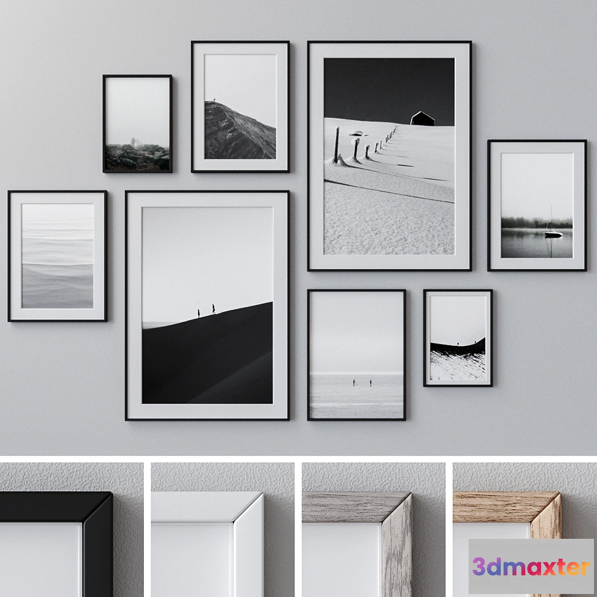 1408340 - Photo Frames Set 992 3D Max