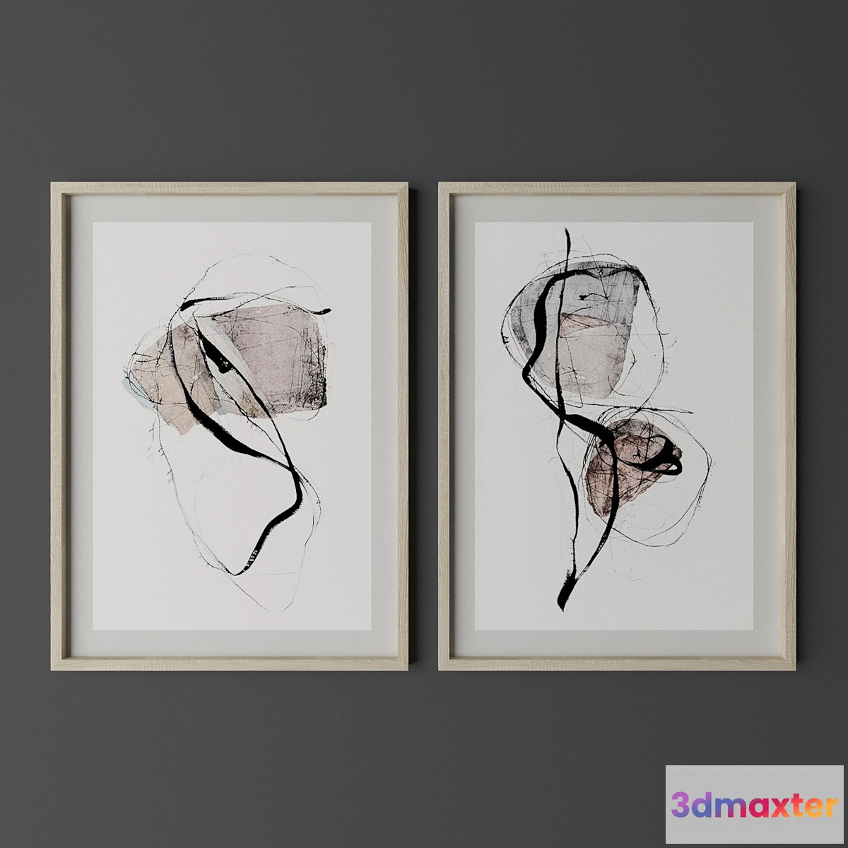 1409974 - Set of the paintings 5 3D Max