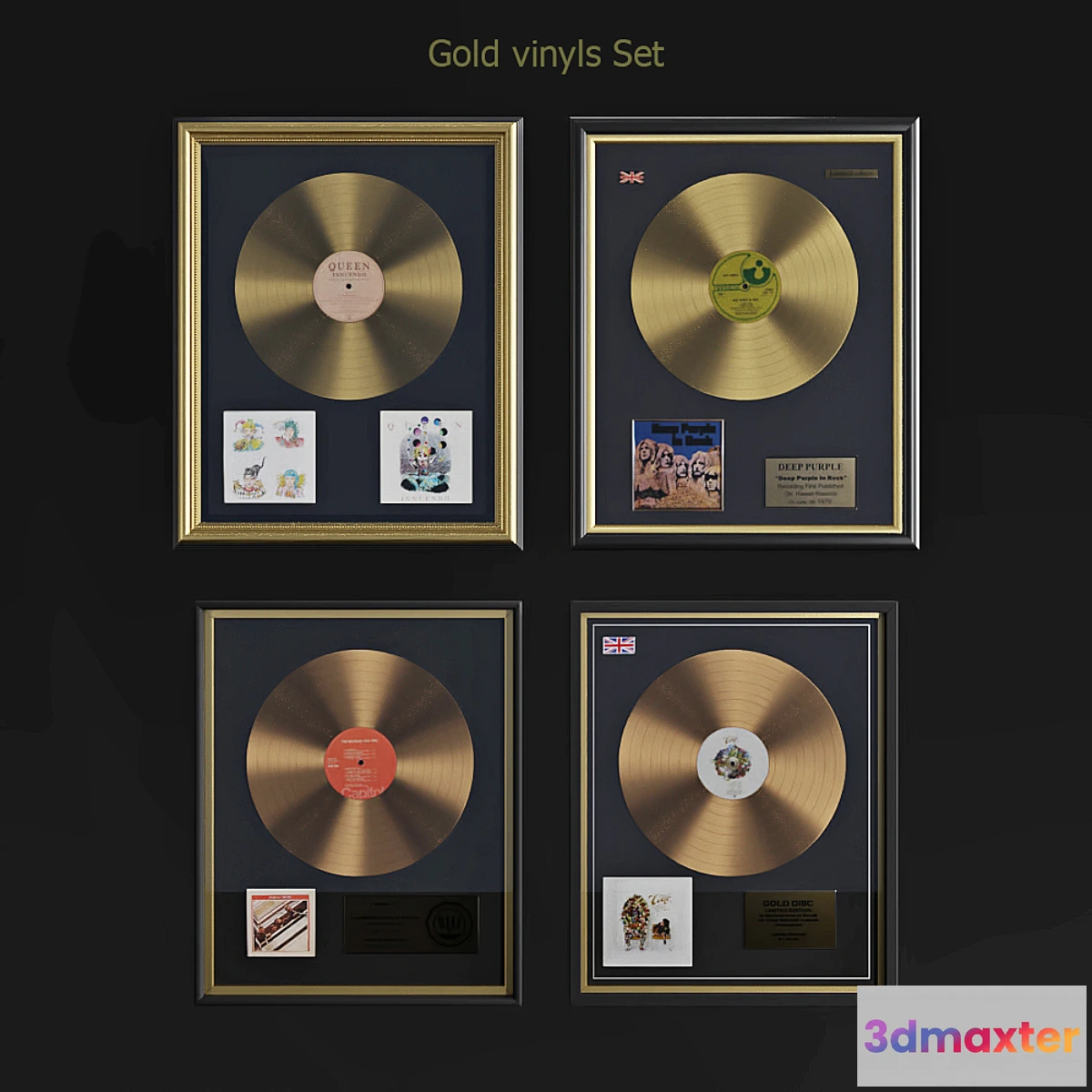 1413850 - Gold vinyls set 3D Max