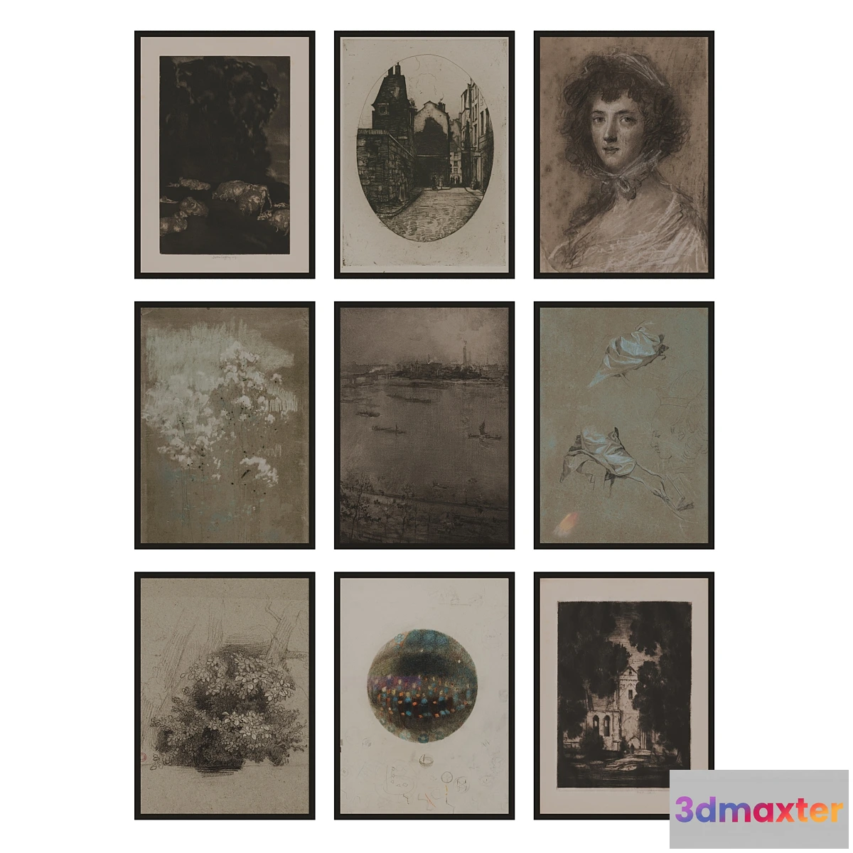 1416496 - Classic paintings set 52 3D Max