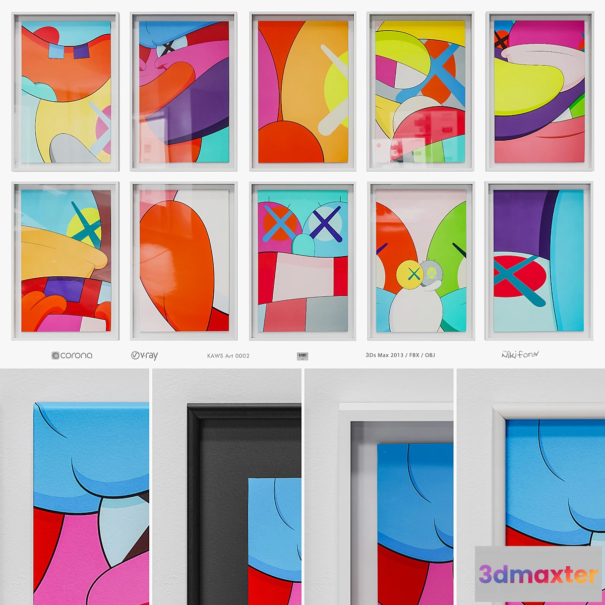 1417108 - KAWS Art 0002 3D Max