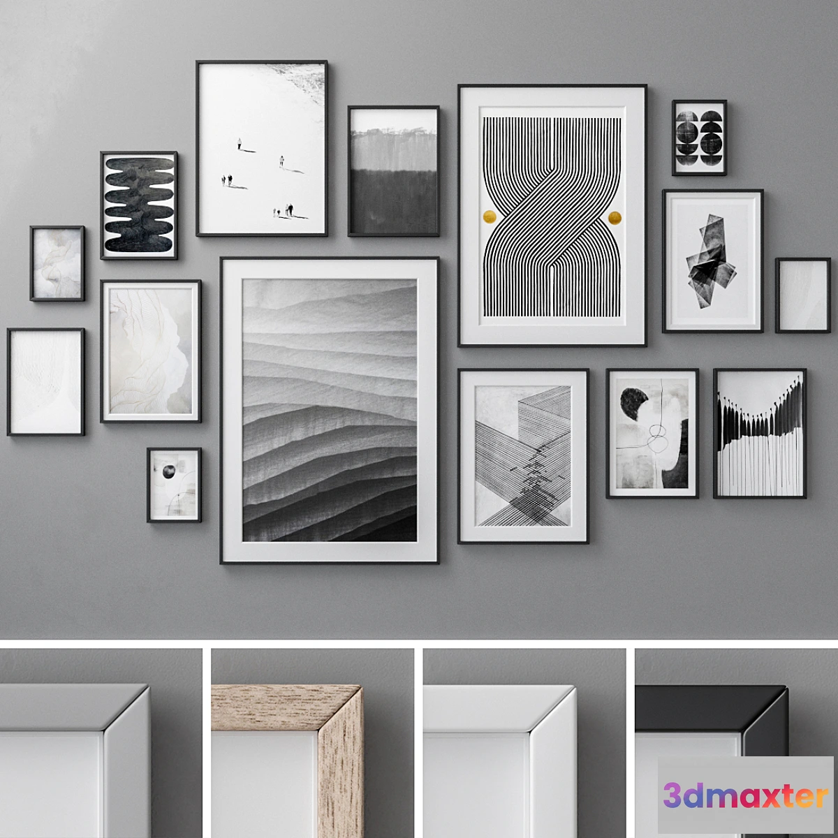 1422222 - Photo Frames Set 595 3D Max