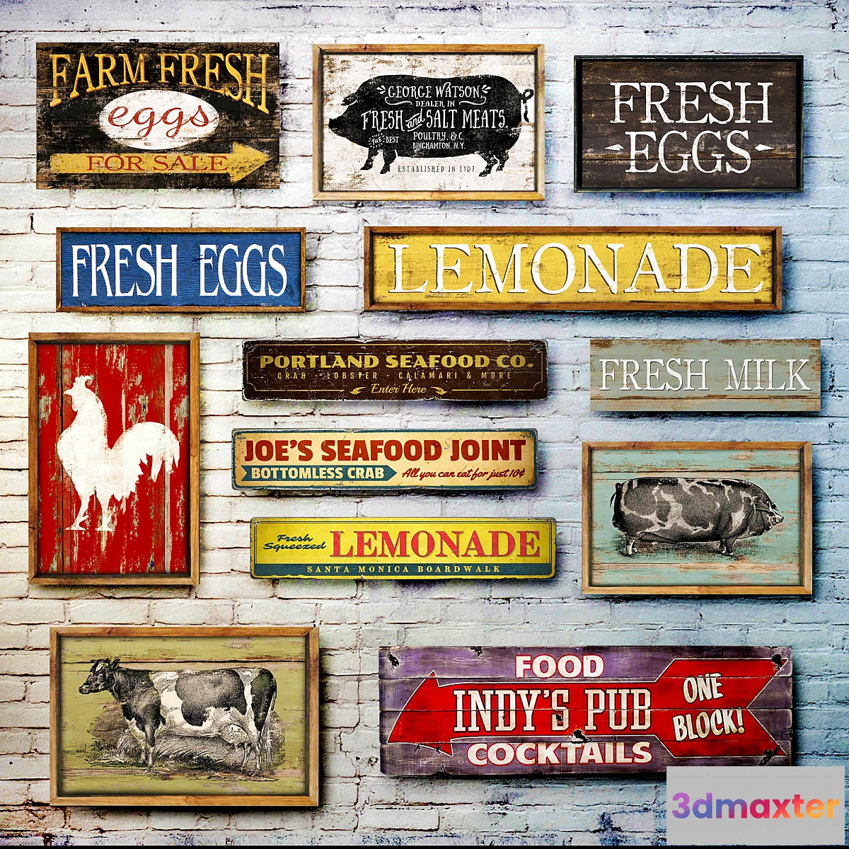 1422280 - Wooden panels. Collection 23 3D Max