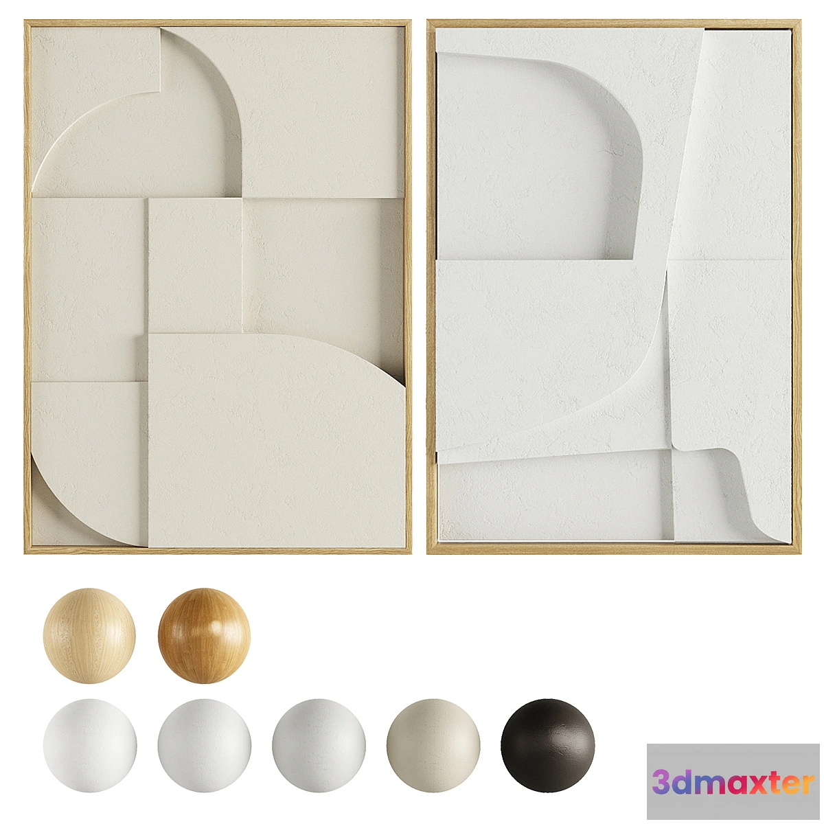 1422420 - Iolastudios - Plaster Painted Relief Artwork 3D Max