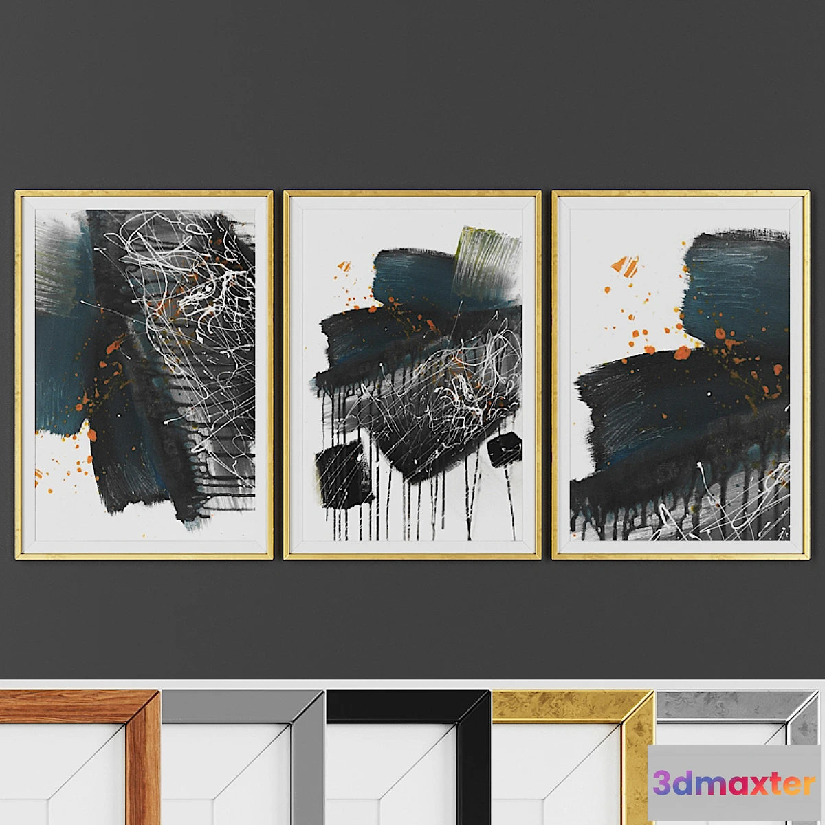 1424162 - Picture frame set 00017-18 3D Max