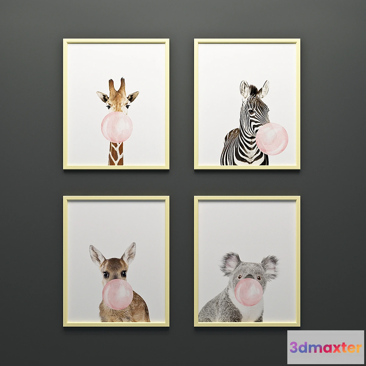 1426678 - Paintings with funny animals 3D Max