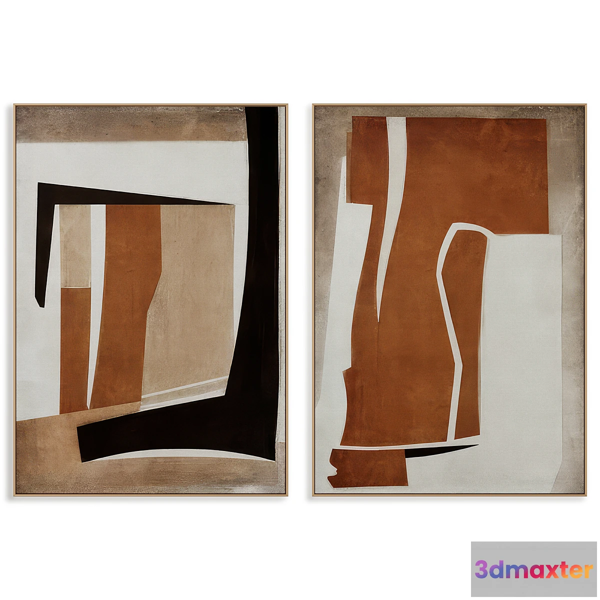 1430722 - Abstract Painting Frame set 0358 3D Max