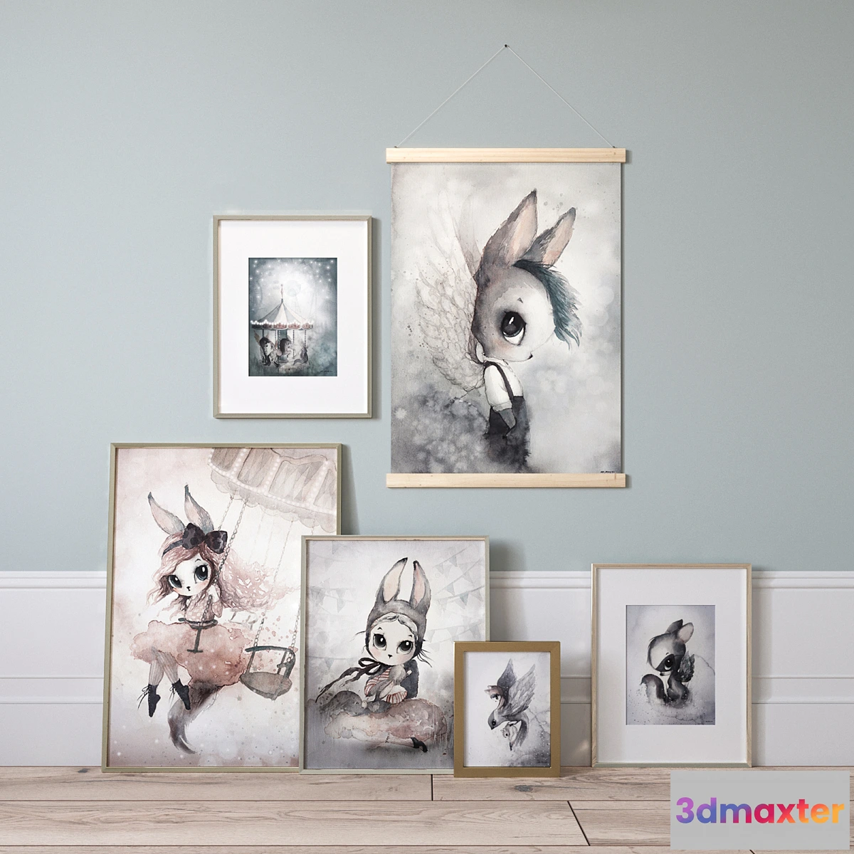 1430792 - Posters for the children’s Mrs Mighetto 3D Max