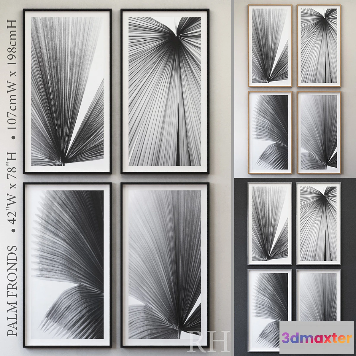 1436374 - RH PALM FRONDS 3D Max