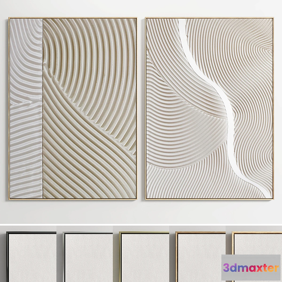 1438918 - Plaster Two Photo Frame E-13 3D Max