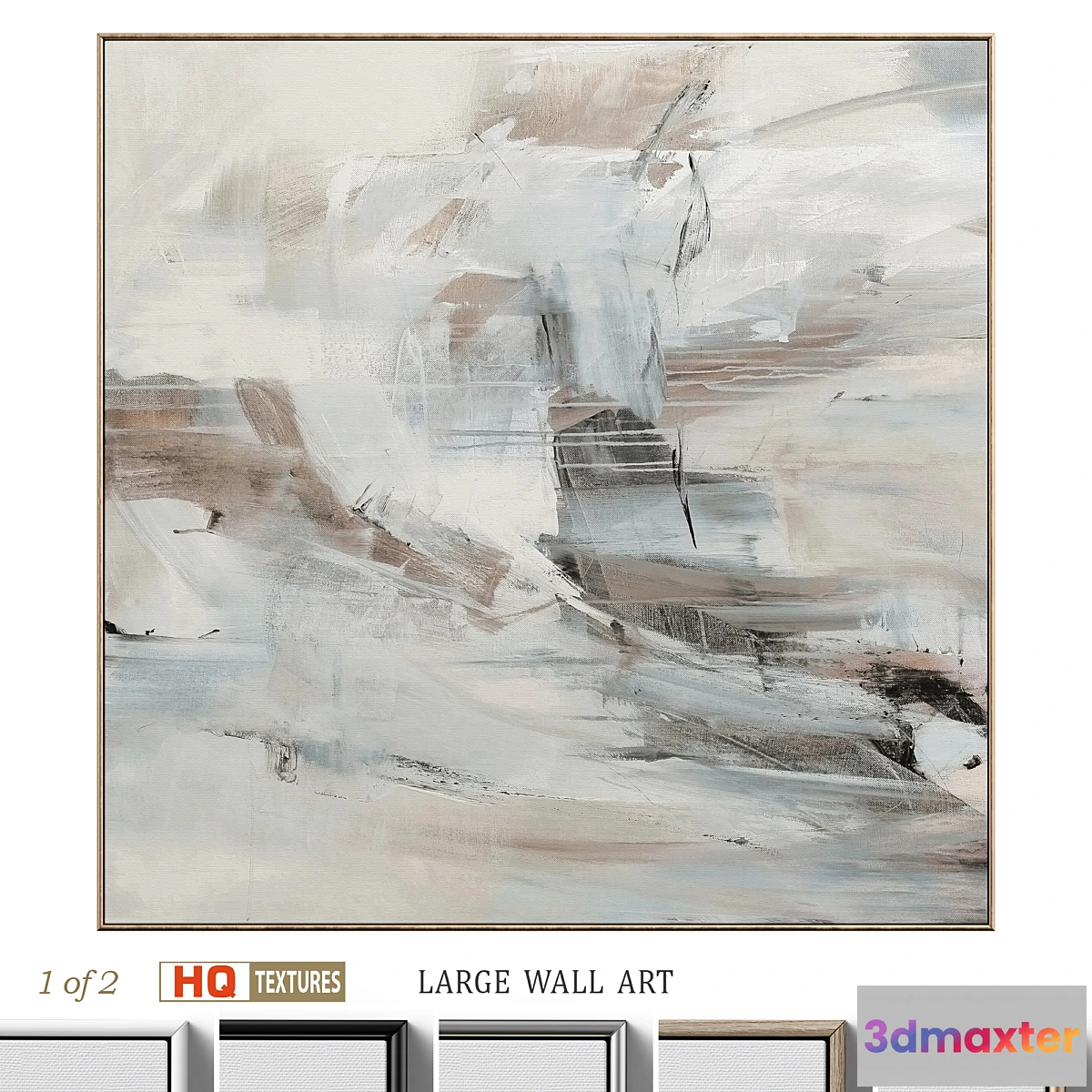 1439826 - Large Abstract Neutral Wall Art C-425 3D Max
