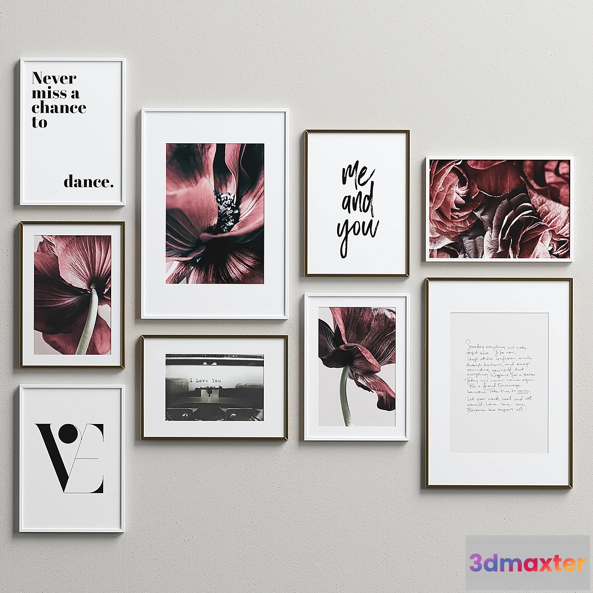 1441148 - Interior Picture Frames Set-5 3D Max