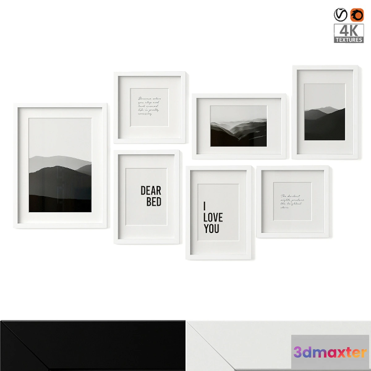 1441320 - IKEA Ribba Poster Set 08 3D Max