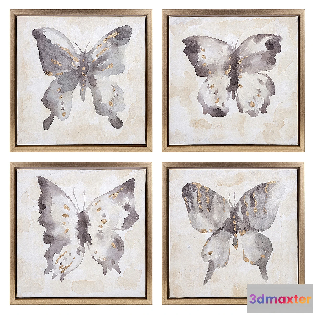 1442626 - Butterfly 4 Piece 3D Max