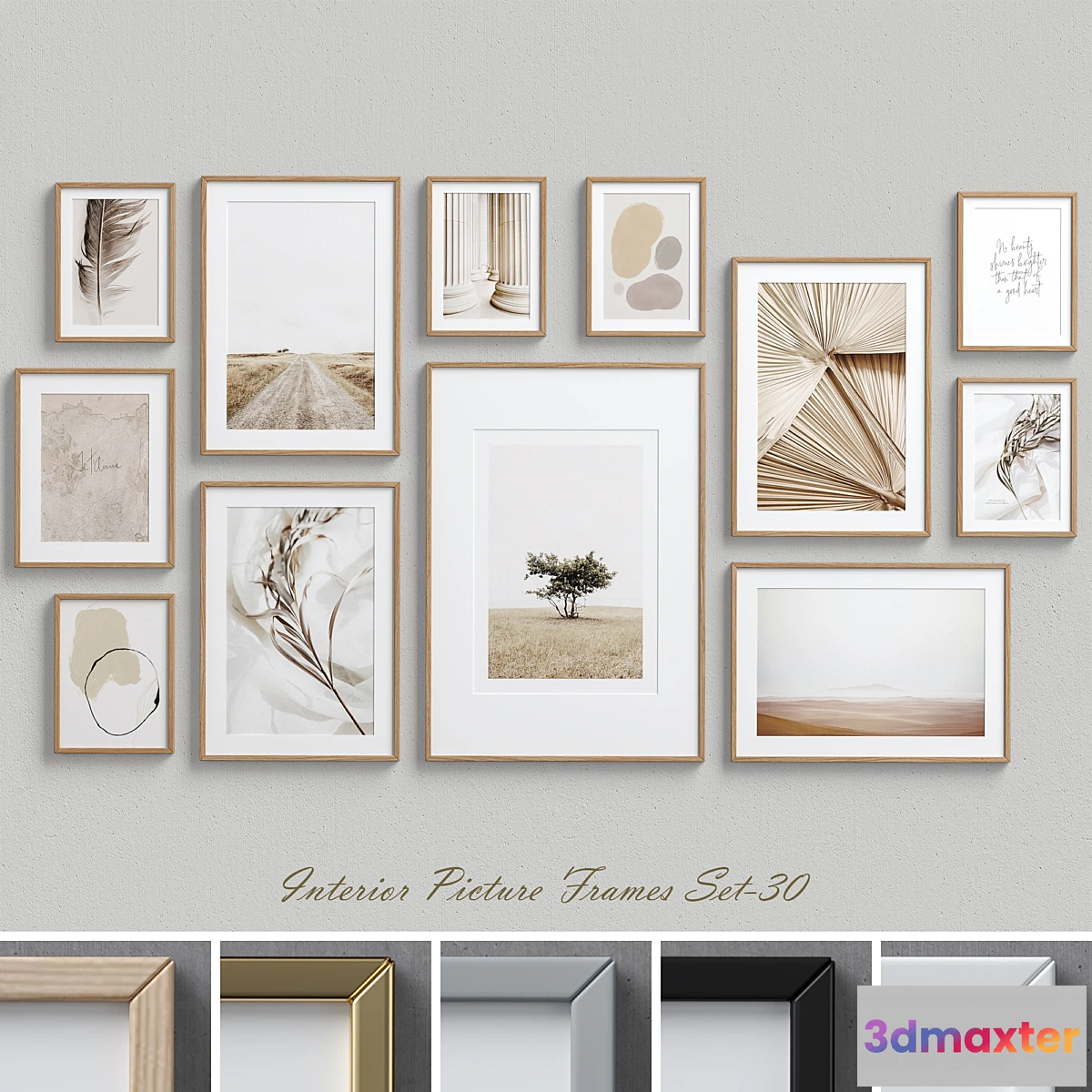 1443832 - Interior Picture Frames Set-30 3D Max