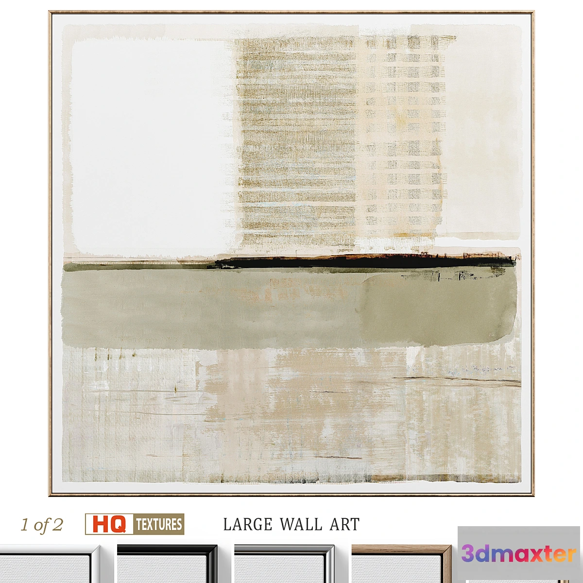 1446146 - Accent Large Abstract Textural Wall Art C-930 3D Max
