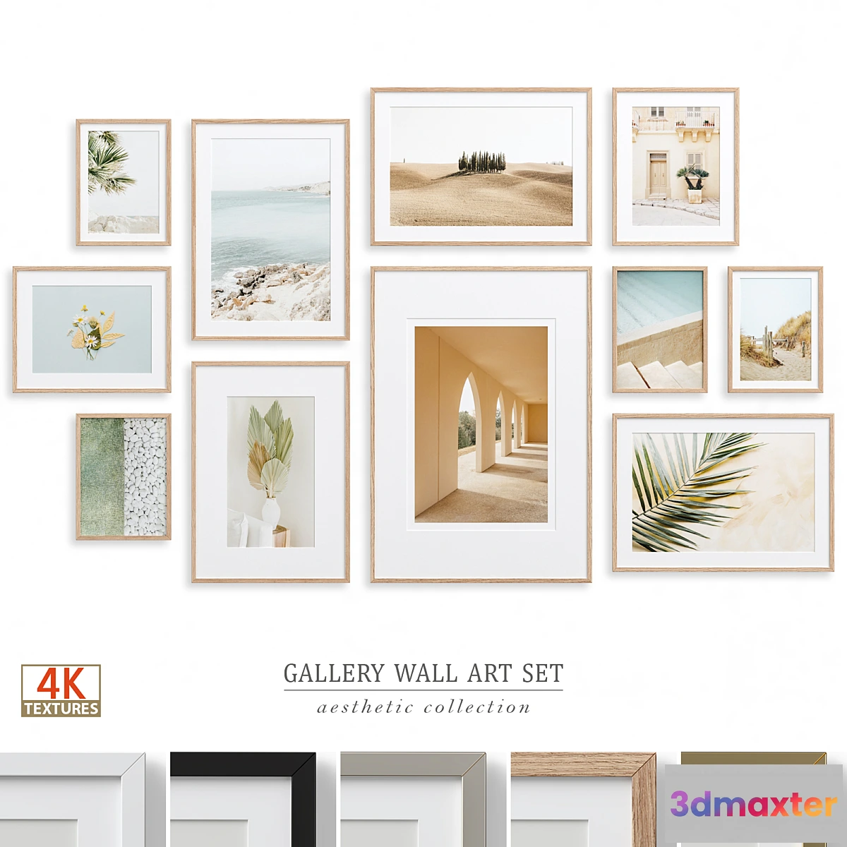 1446324 - Neutral Photo Gallery Wall Art Set-90 3D Max