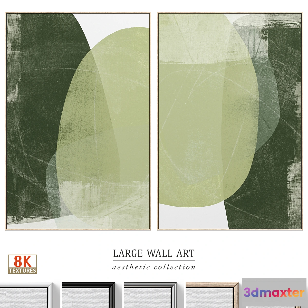 1446768 - Large Mid-Century Abstract Wall Art C-739 3D Max