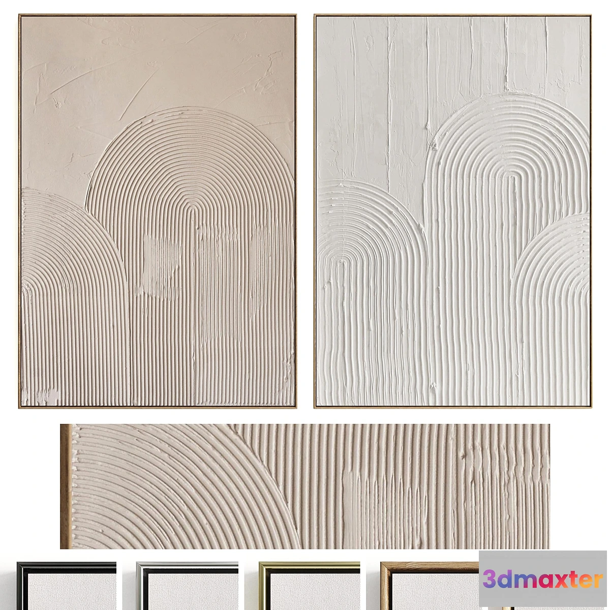 1448620 - Plaster Two Photo Frame D-560 3D Max