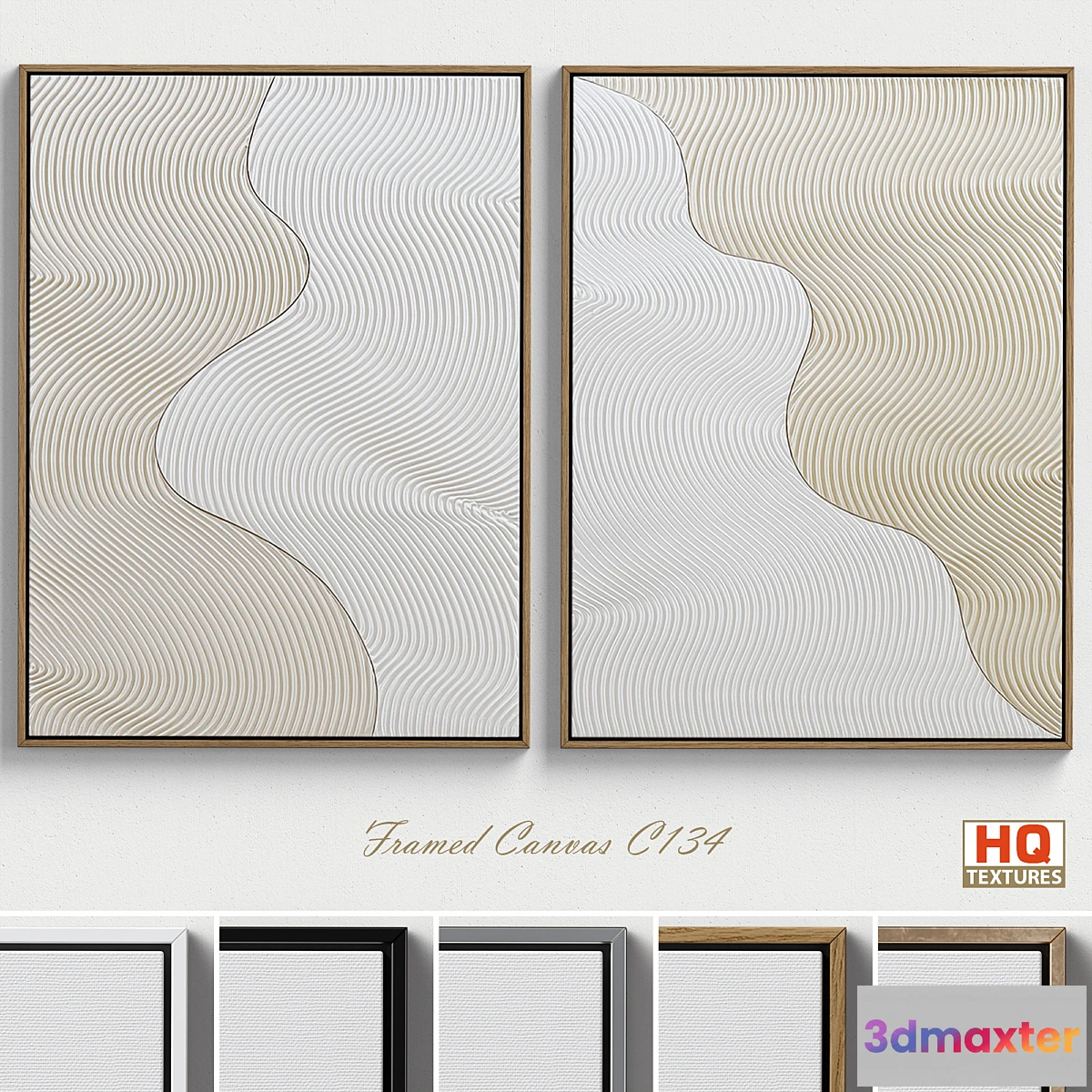 1451704 - Framed Canvas C-134 3D Max