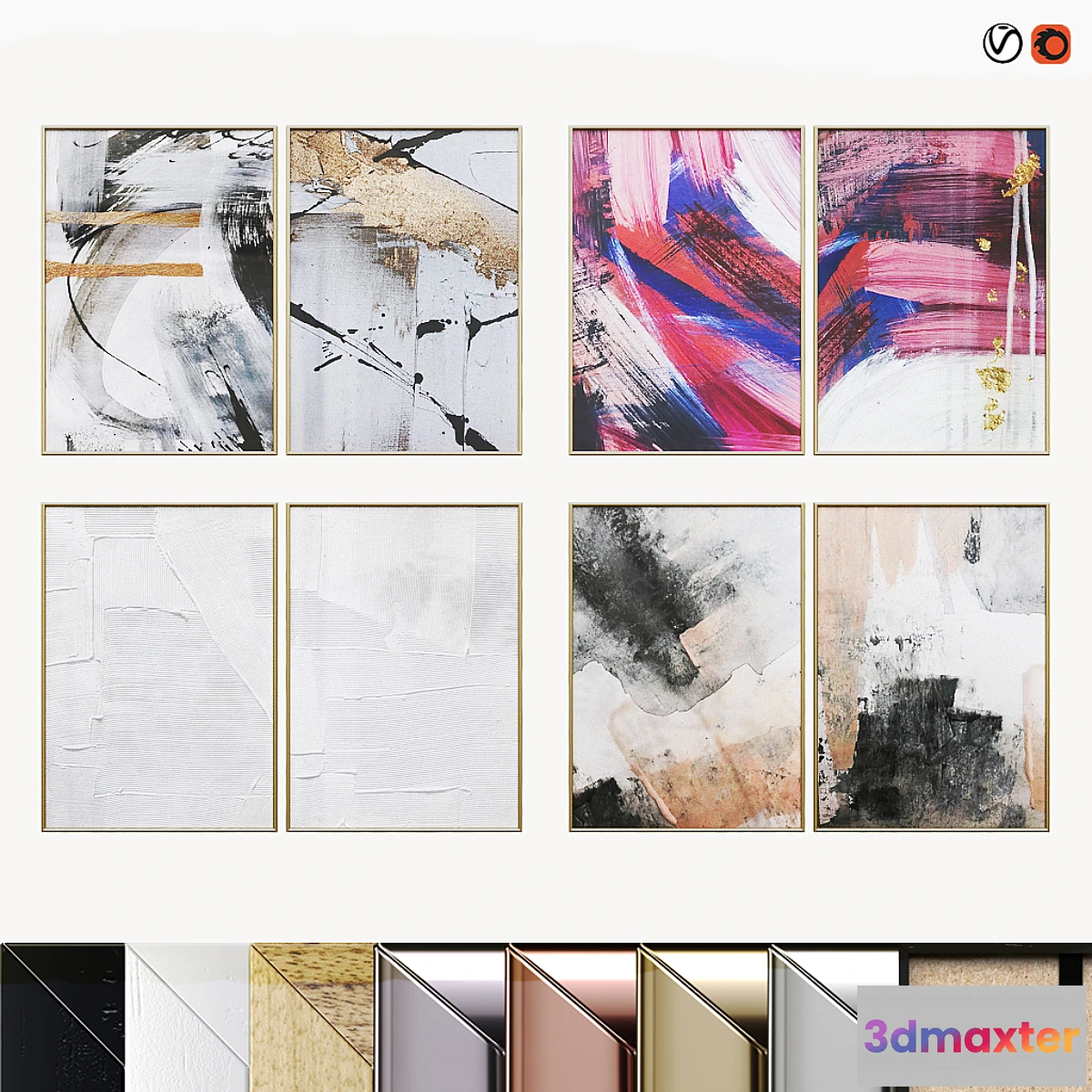 1456074 - Poster Set “AH Abstract” 3D Max