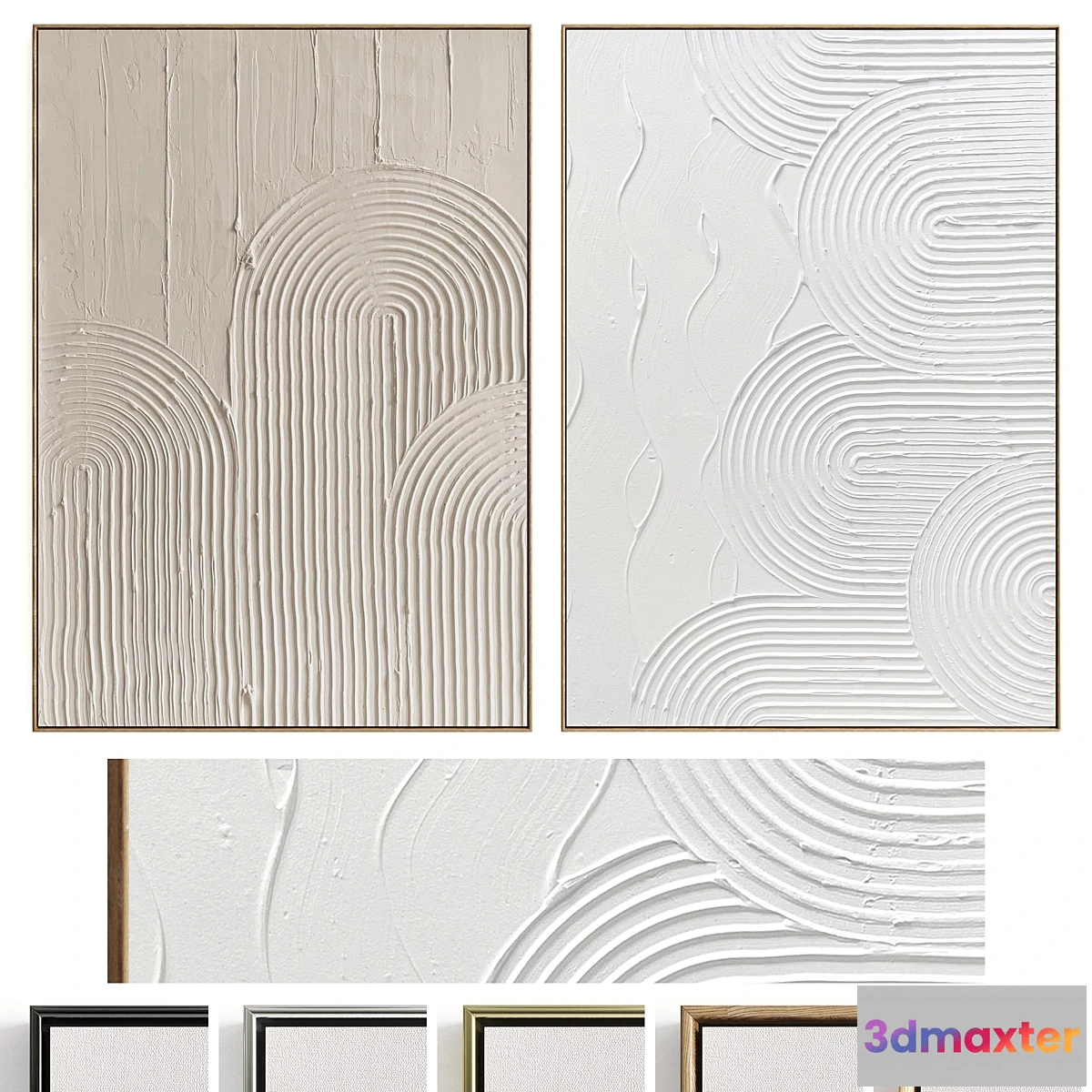 1456730 - Plaster Two Photo Frames T-478 3D Max