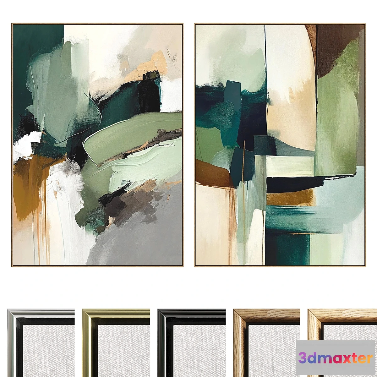 1458004 - Plaster Two Photo Frame D-601 3D Max