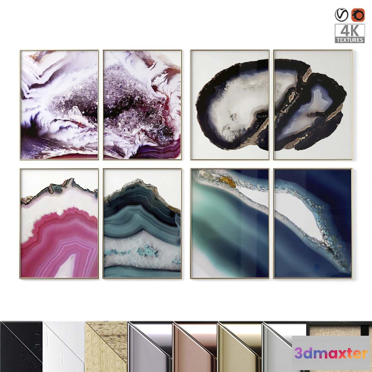 1458256 - Posters Set “Agate” 3D Max