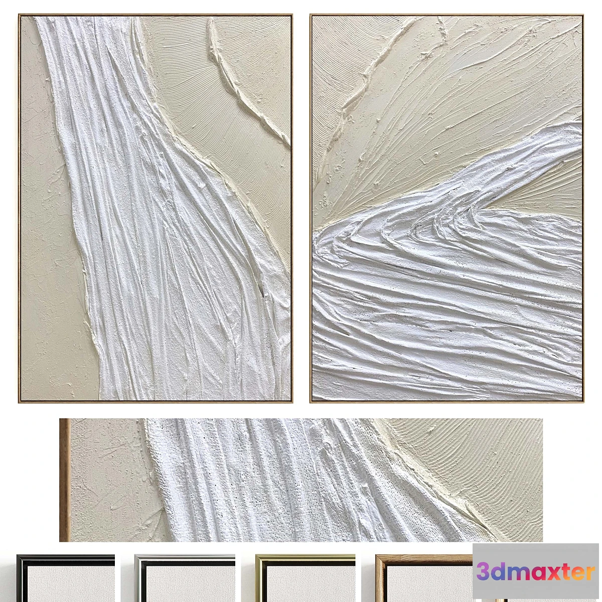 1458298 - Plaster Two Photo Frame D-620 3D Max