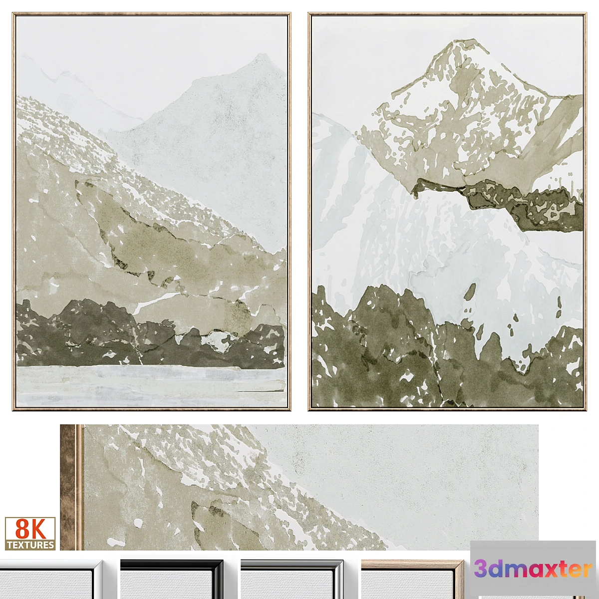 1459944 - Abstract Mountain Landscape Wall Art C-717 3D Max