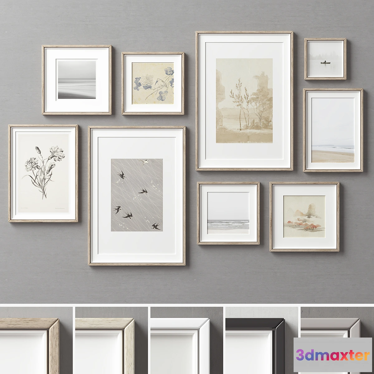 1461150 - Picture Frames Set -449 3D Max