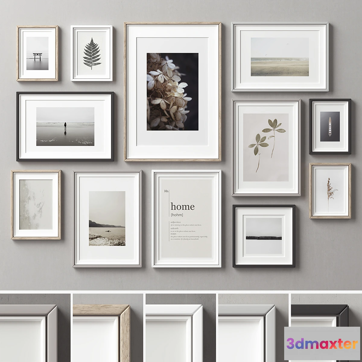 1463904 - Picture Frames Set -195 3D Max