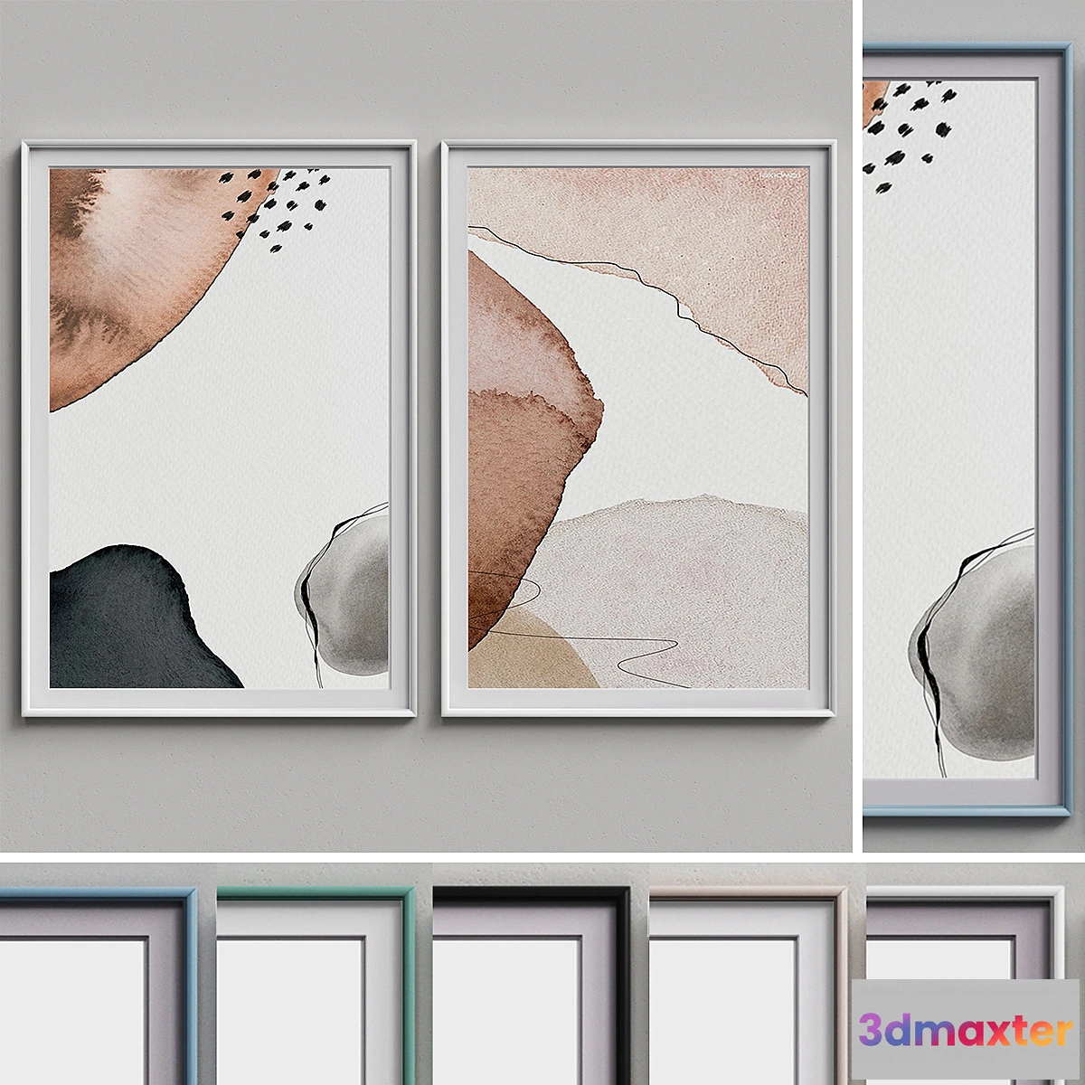 1464486 - Nice Picture Frames Set 147 3D Max