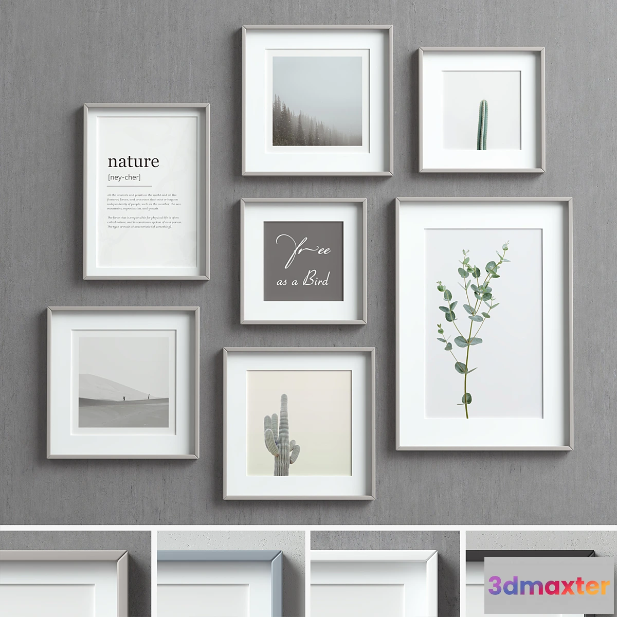 1467250 - Picture Frames Set-88 3D Max