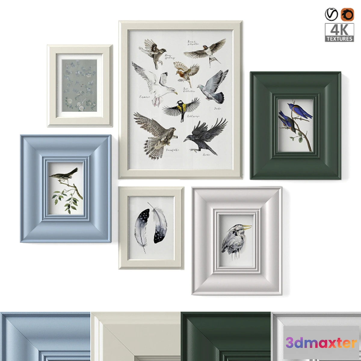 1467574 - Paintings with birds 3D Max