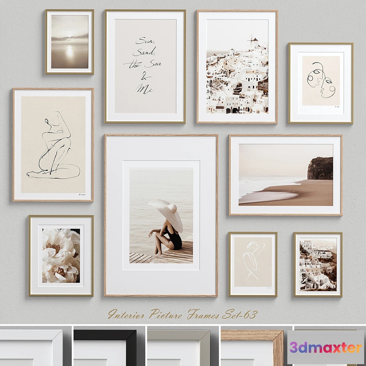 1471352 - Interior Picture Frames Set-63 3D Max