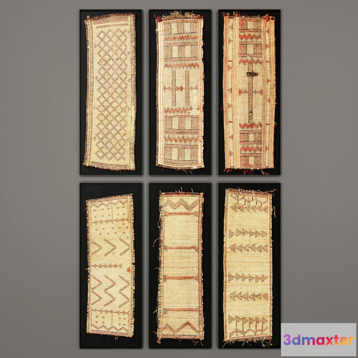 1471736 - Tuareg Woven Mat Art RH Collection 3D Max