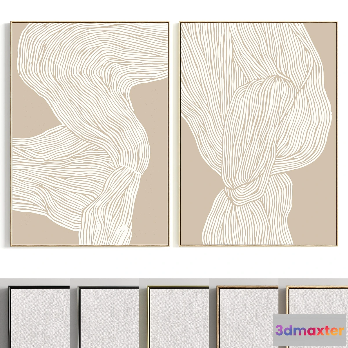 1473216 - Plaster Two Photo Frame E-124 3D Max