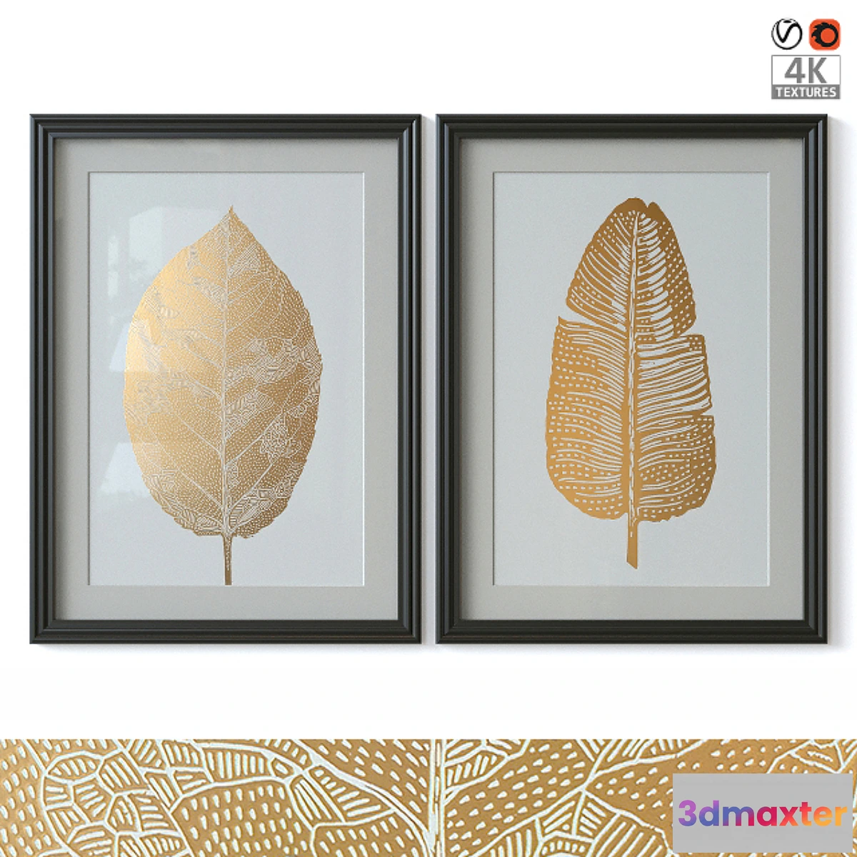 1473946 - Gold leaf painting 3D Max