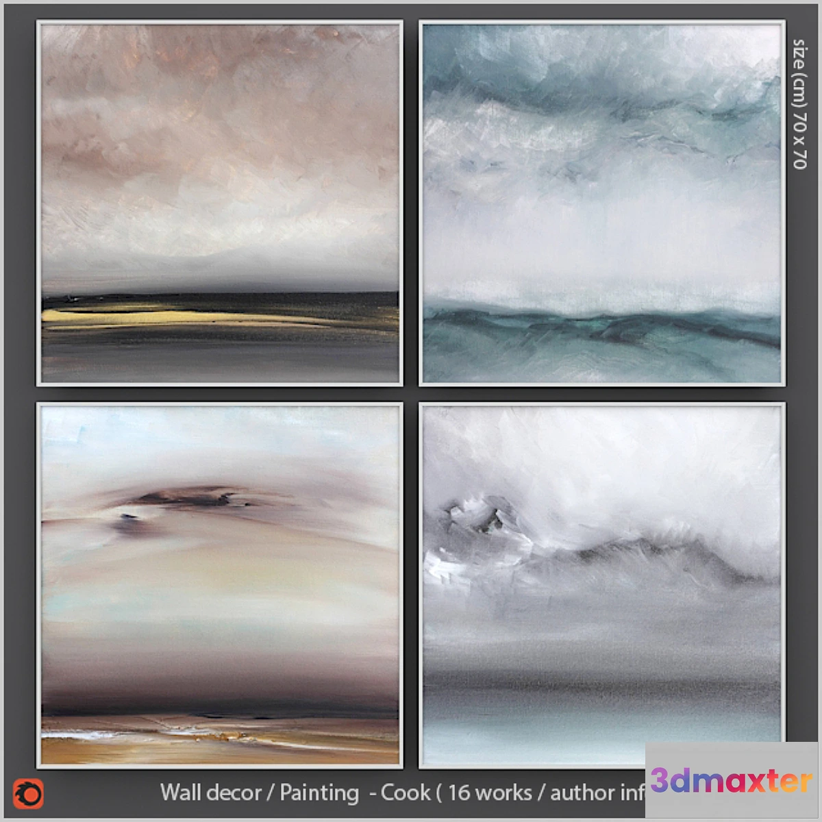 1477494 - Wall decor - pictures set 12 3D Max