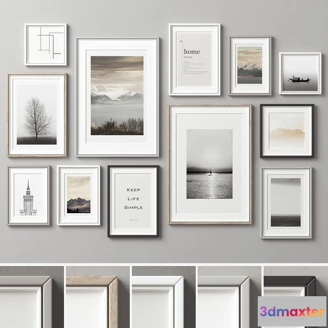 1538628 - Picture Frames Set -205 3D Max