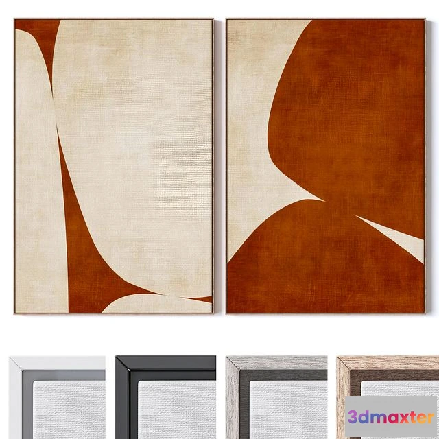 1541009 - Set of large wall paintings 2891 3D Max