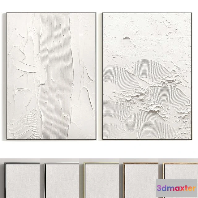 1549583 - Plaster Two Photo Frames T-361 3D Max