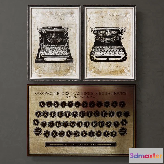 1555335 - Classic Typewriters 3D Max