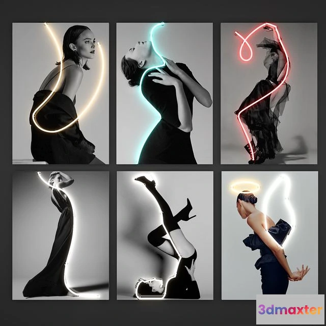 1555561 - Neon light. Set 16 3D Max