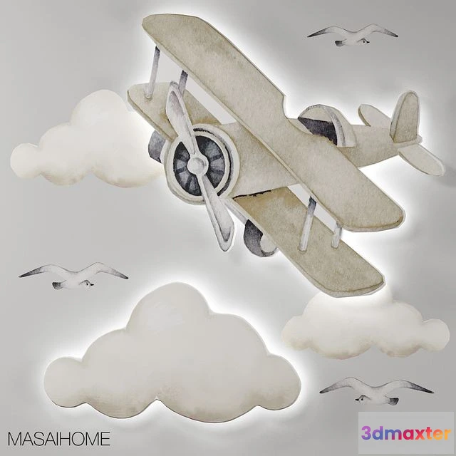 1559049 - Airplane and cloud 3D Max