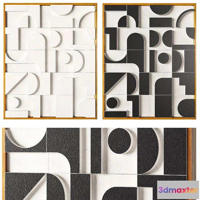 1560272 - OLKA Taking Shape Sculptural Wall Art 3D Max