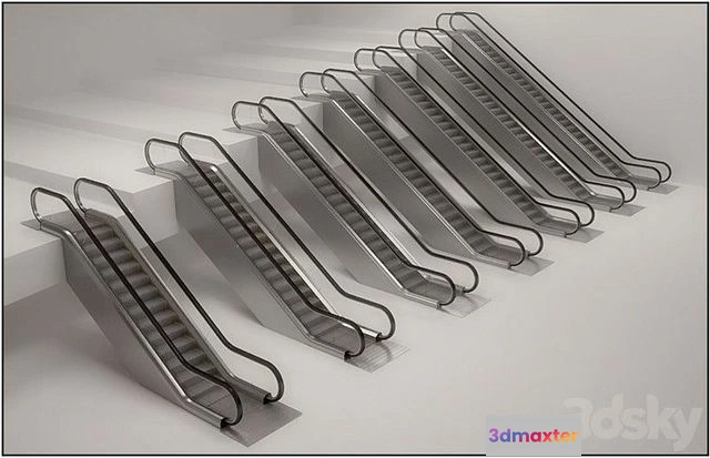 1562009 - Escalator set 3D Max