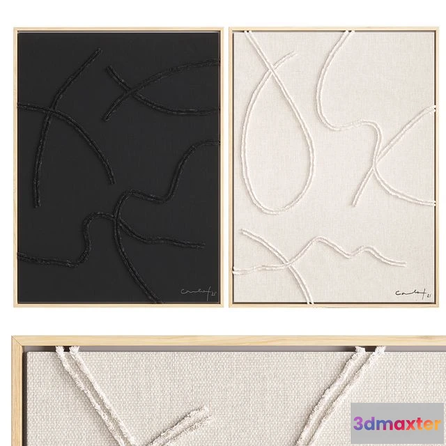 1569020 - Hand embroidery on linen. Set_1 3D Max