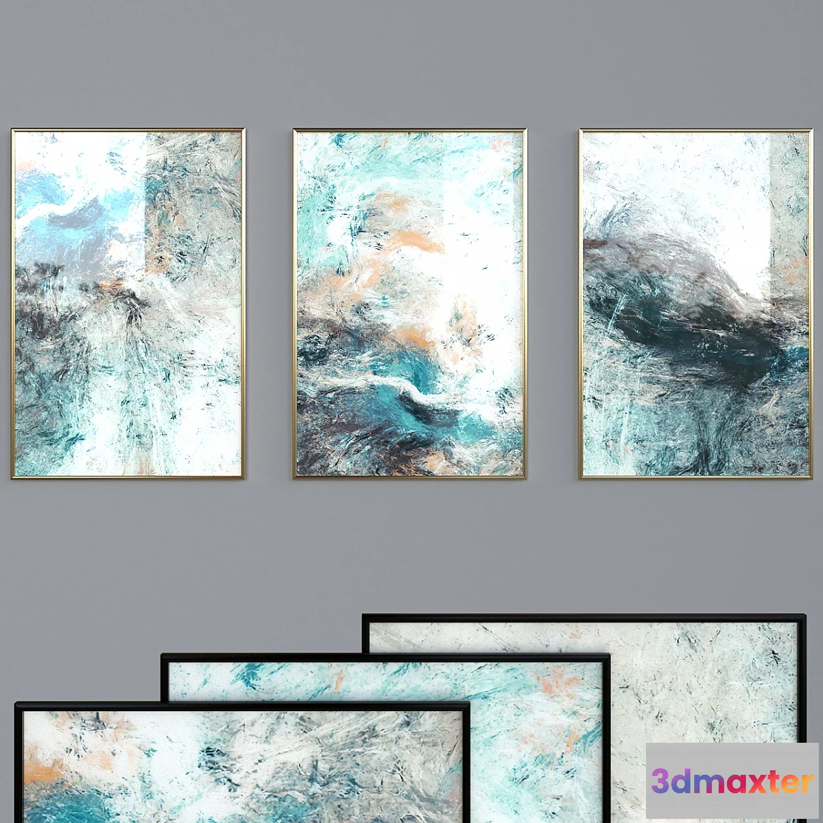 548971 - Canvas painting with frame 037